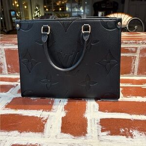 Black Designer Inspired Tote Bag with wallet